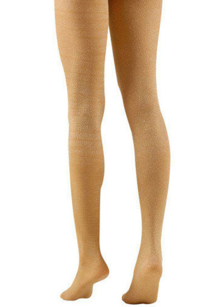 Collants pailletés doré