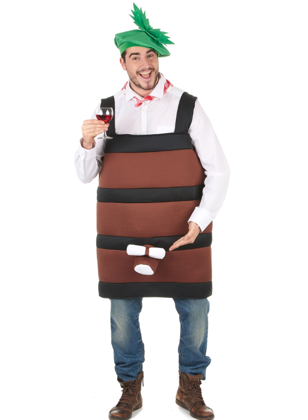 Déguisement tonneau de vin adulte