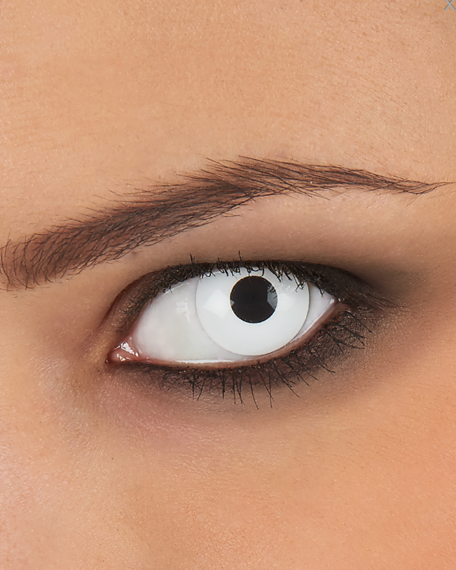 Lentilles fantaisie oeil blanc 1 an adulte