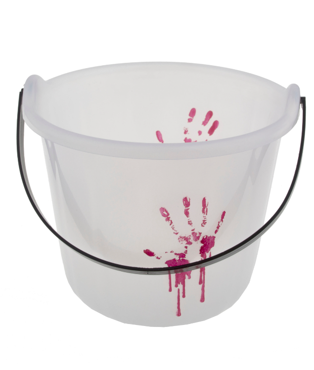 Seau ensanglanté phosphorescent Halloween