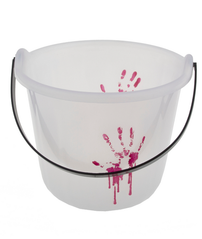 Seau ensanglanté phosphorescent Halloween