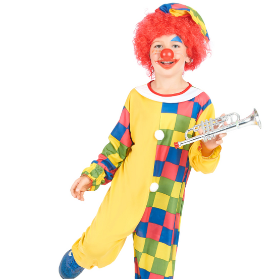 Déguisement clown à carreaux garçon