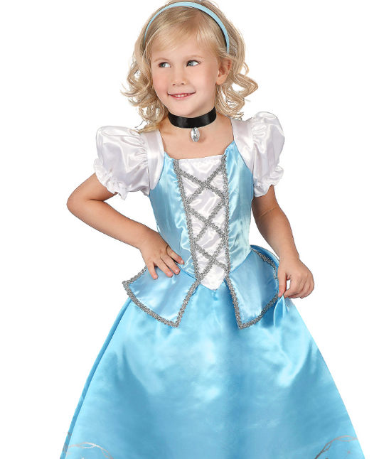 Déguisement princesse bleue et blanche fille
