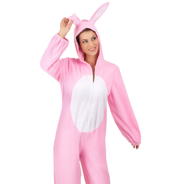 Déguisement lapin rose femme