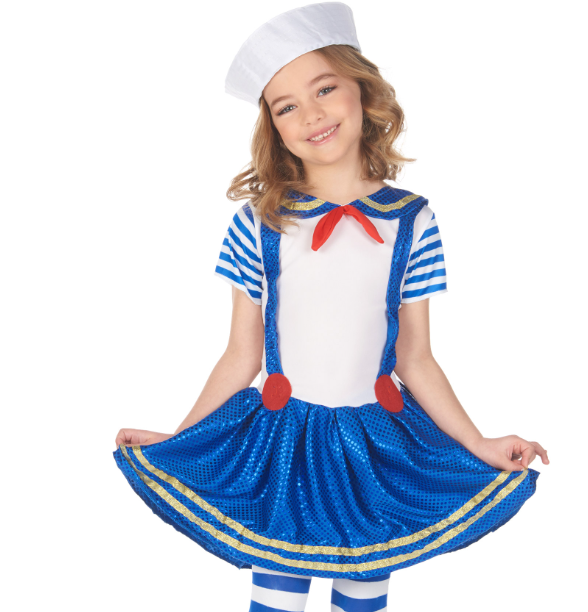 Déguisement marin brillant fille
