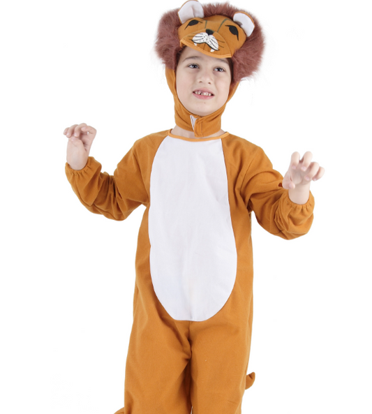 Déguisement lion marron et blanc enfant