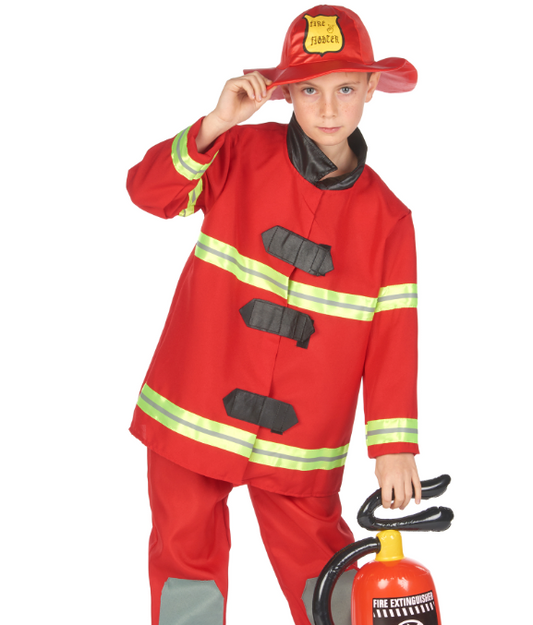 Déguisement pompier rouge enfant