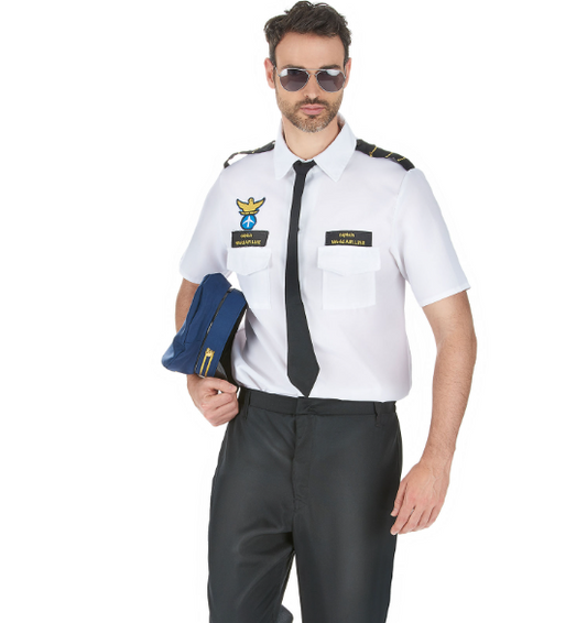 Déguisement pilote d'avion de ligne homme