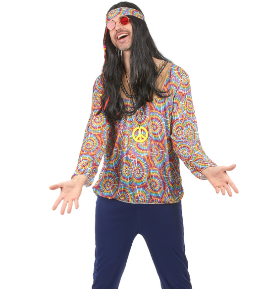 Déguisement hippie motif psychédélique homme