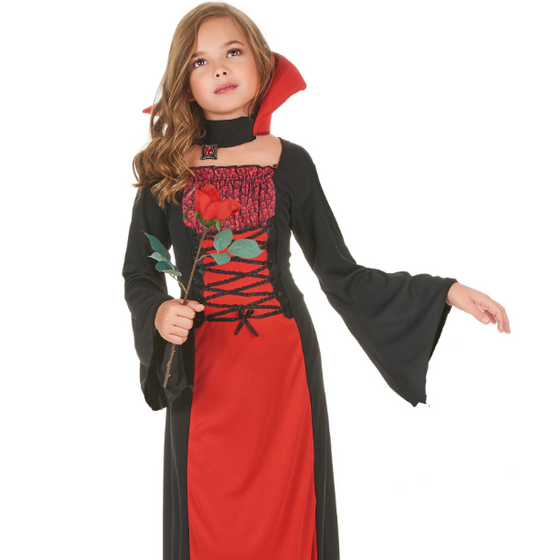 Déguisement vampire long fille Halloween