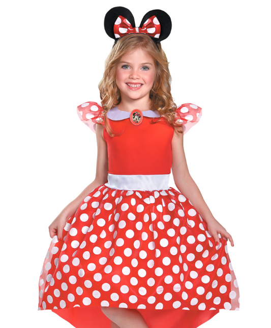 Déguisement Minnie Mouse™ rouge classique fille