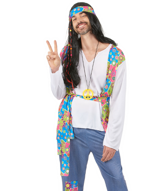 Déguisement hippie effet jean homme