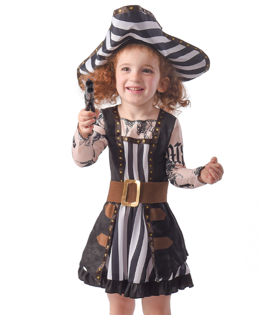 Déguisement pirate tatouée robe fille