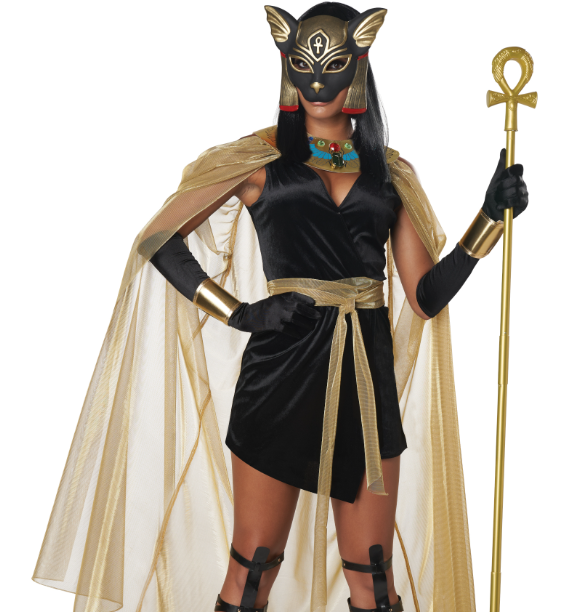 Déguisement déesse féline de l'Egypte luxe femme