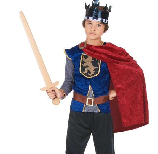 Déguisement roi médiéval effet velours garçon