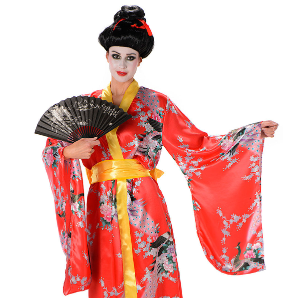 Déguisement Geisha rouge femme