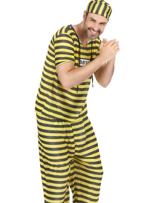 Déguisement prisonnier homme jaune