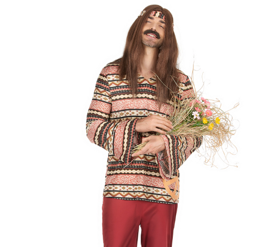 Déguisement hippie bordeaux homme