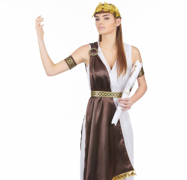 Déguisement satiné romaine femme