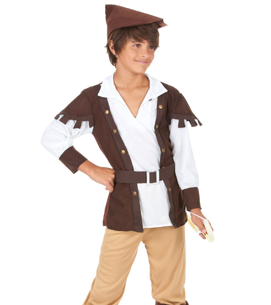 Déguisement garçon des bois marron et beige