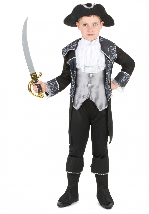 Déguisement pirate gris et noir garçon