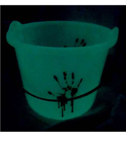 Seau ensanglanté phosphorescent Halloween
