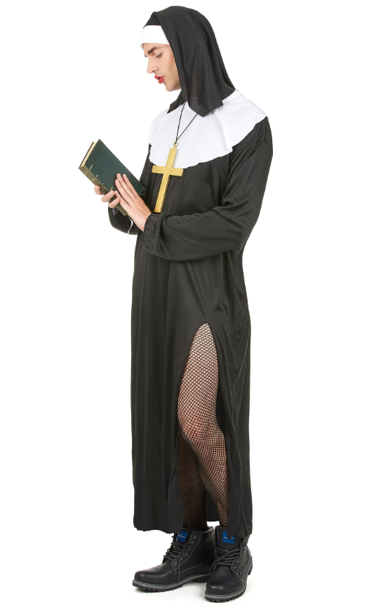 Déguisement nonne humoristique homme