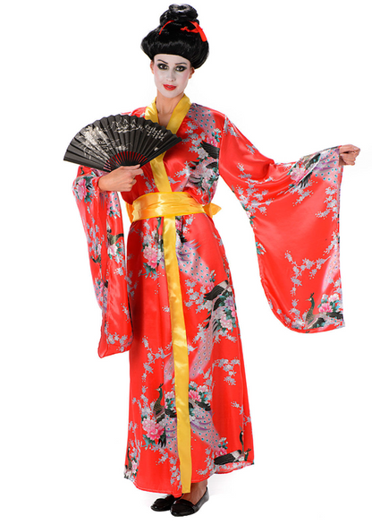 Déguisement Geisha rouge femme