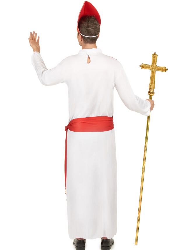 Déguisement cardinal rouge et blanc homme