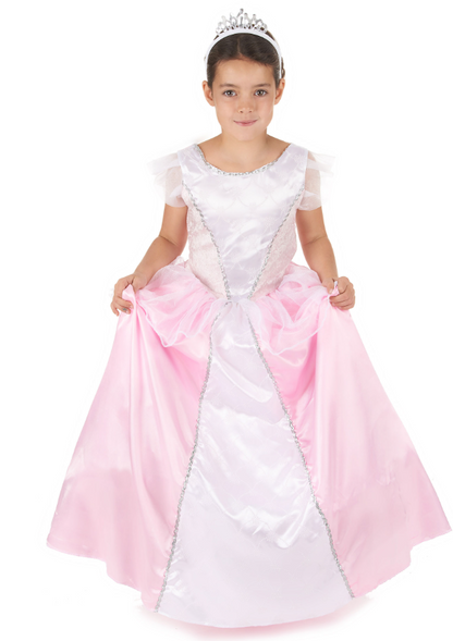 Déguisement princesse fille rose et blanc