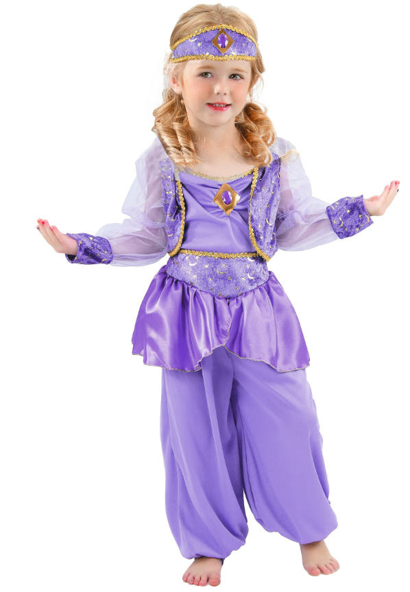 Déguisement danseuse orientale violette fille