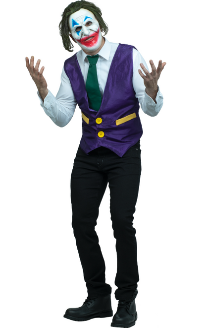 Déguisement et masque clown sourire de l'ange adulte