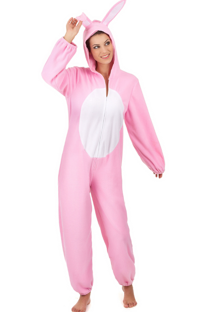 Déguisement lapin rose femme