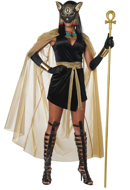 Déguisement déesse féline de l'Egypte luxe femme
