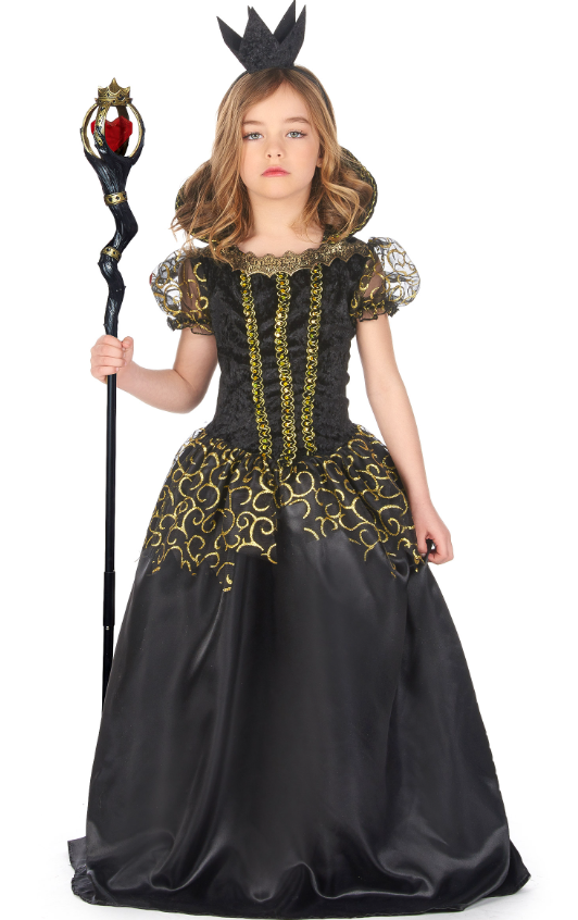 Déguisement méchante reine noire fille