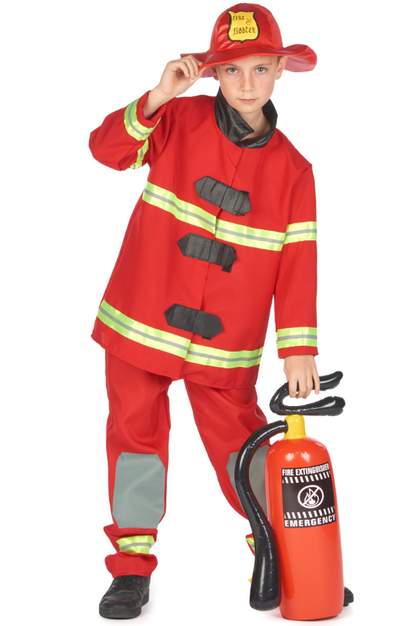 Déguisement pompier rouge enfant