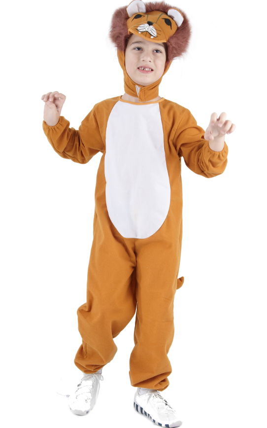 Déguisement lion marron et blanc enfant