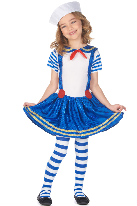 Déguisement marin brillant fille