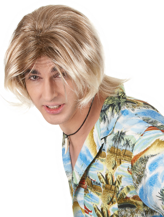 Perruque blonde surfeur homme