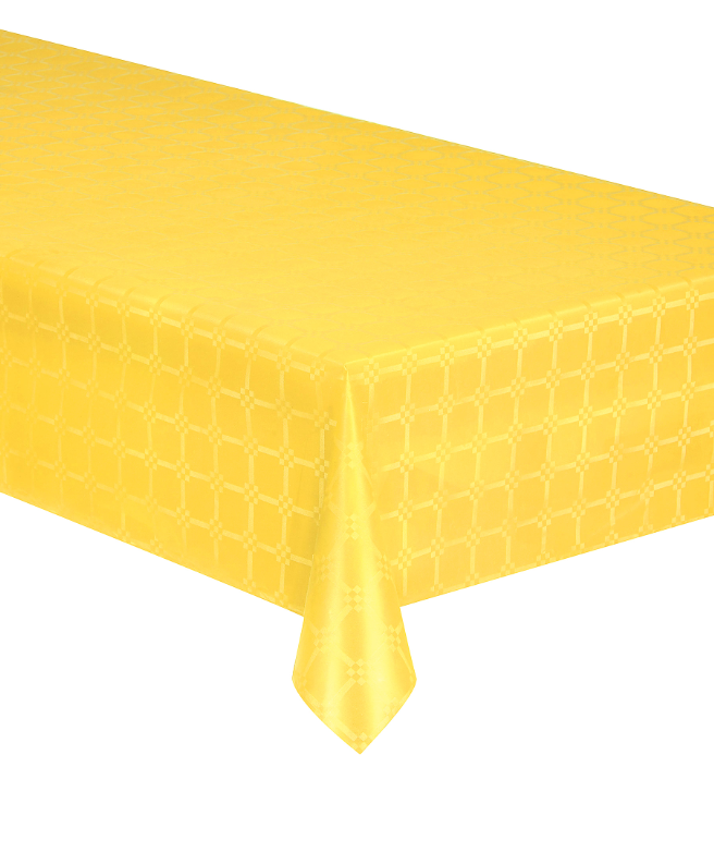Nappe en rouleau papier damassé jaune 6 m