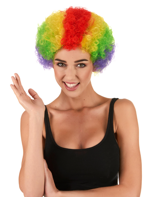 Perruque clown multicolore standard adulte