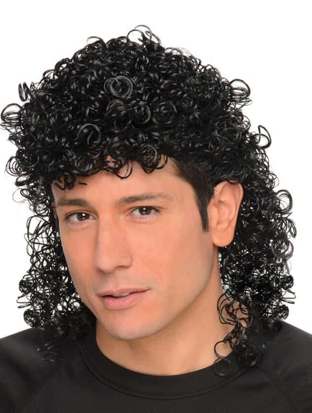Perruque mulet bouclée homme