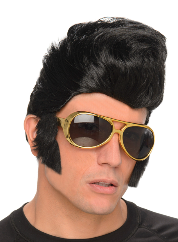 Perruque Rockeur homme avec lunettes
