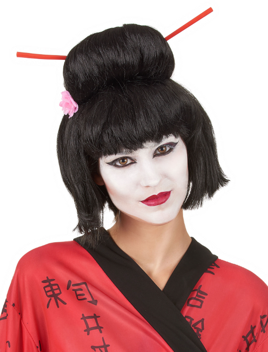 Perruque Geisha noire femme
