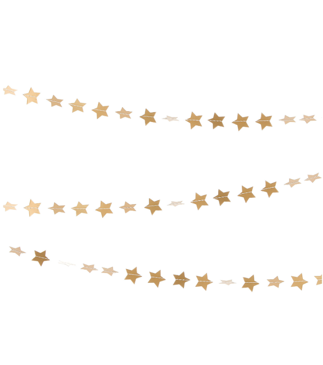 Guirlande mini étoiles dorées pailletées 2,5 m
