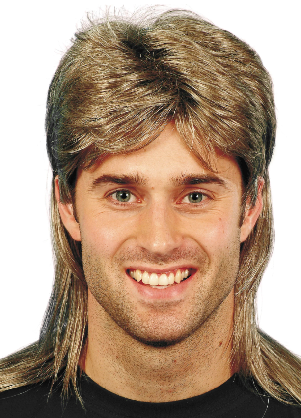 Perruque mulet blonde méchée homme