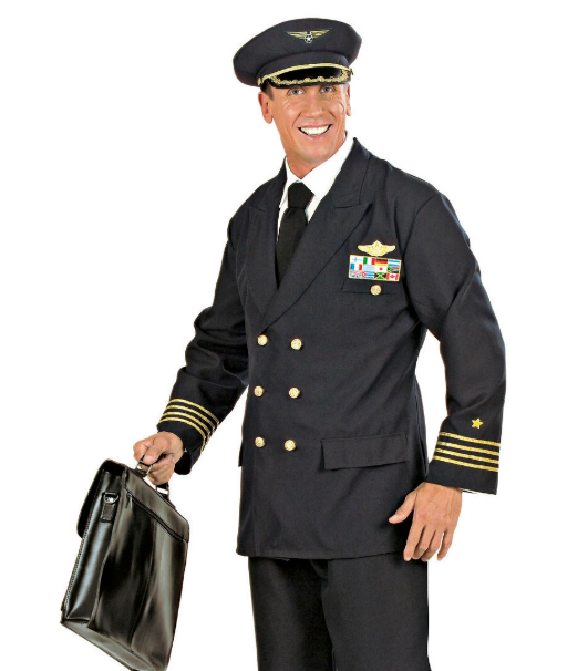 Déguisement capitaine d'avion homme