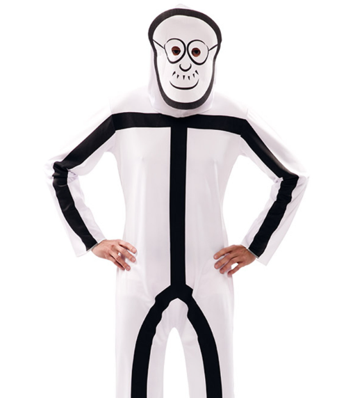 Déguisement avec masques Stickman adulte