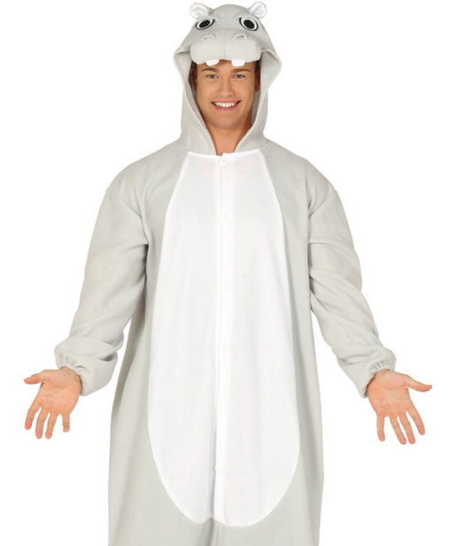 Déguisement combinaison hippopotame adulte