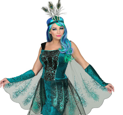 Déguisement paon majestueux femme